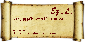 Szijgyártó Laura névjegykártya
